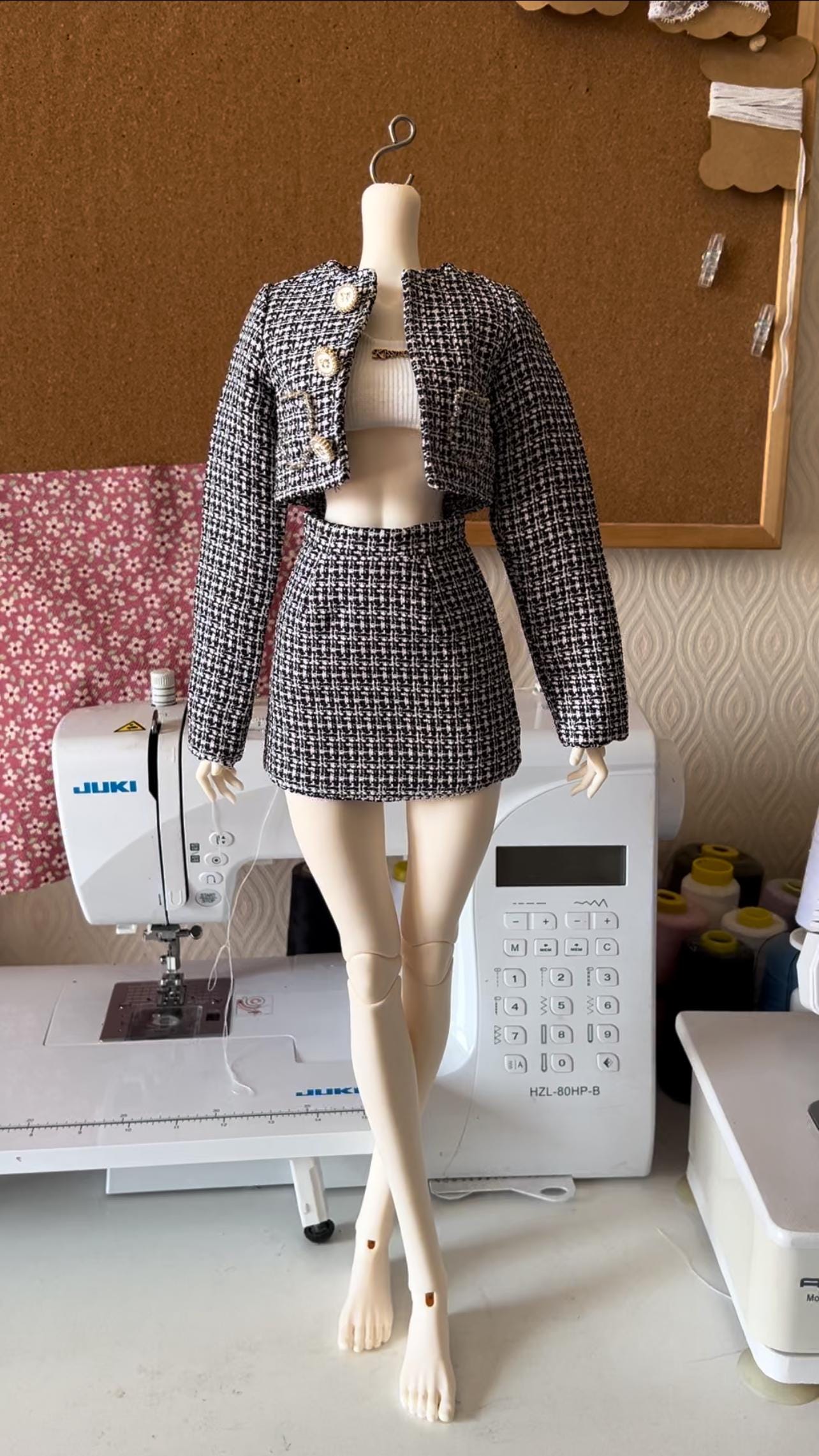 阿吉 BJD 1/3 SDGR DOLL Patterns French Coat Skirt set