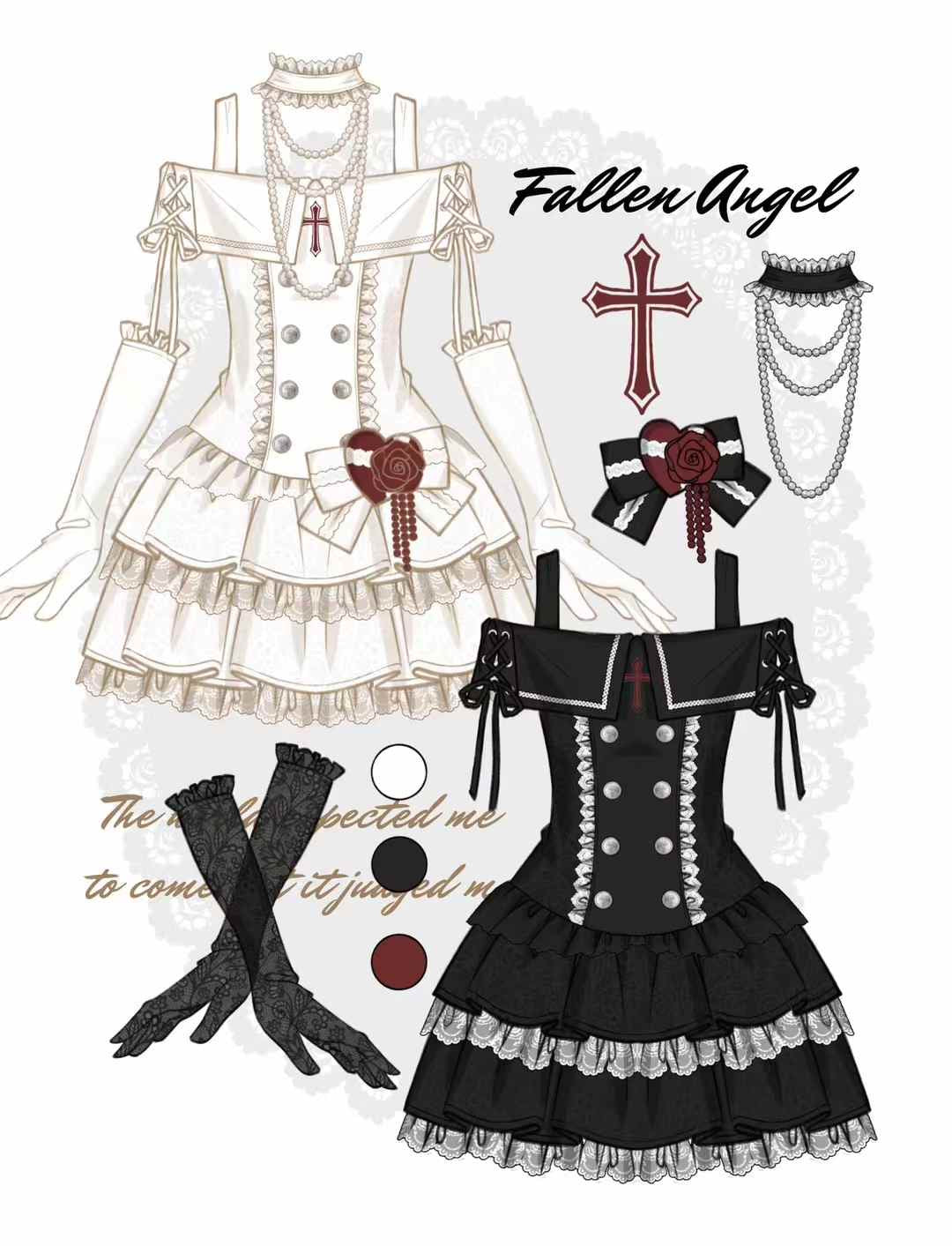 阿吉 BJD 1/4 BJD DOLL Clothes Patterns Lucifer