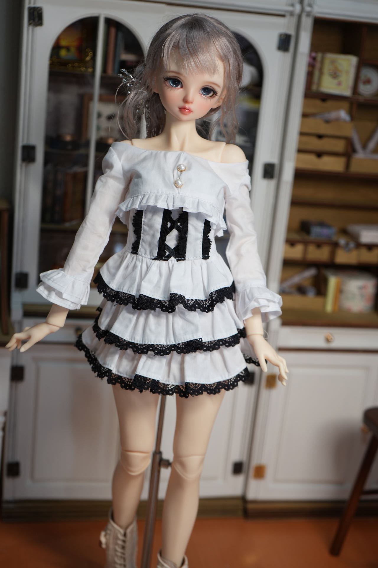 阿彩 1/4 BJD Doll Dress Pattern - Layered dress-include 5mm seam allowance
