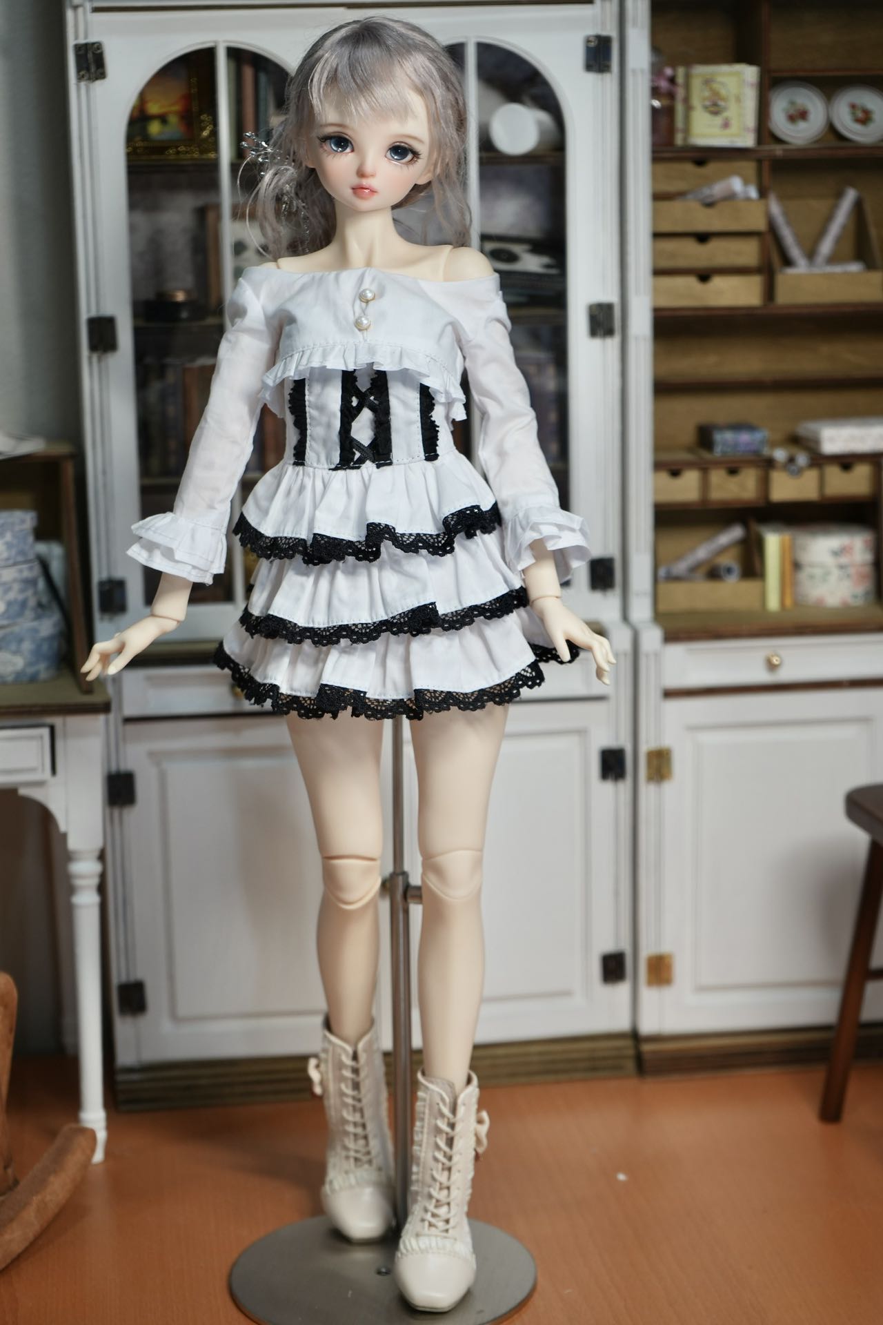 阿彩 1/4 BJD Doll Dress Pattern - Layered dress-include 5mm seam allowance