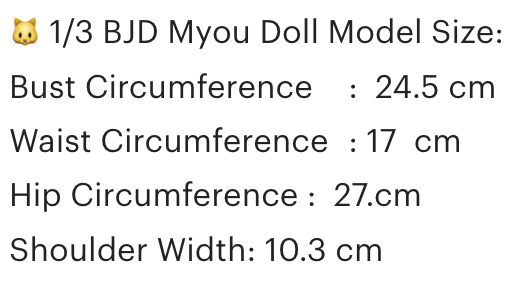 阿彩 1/3 BJD Doll Dress Pattern - Spaghetti Strap Dress-Please read size chart before purchaseinclue 5mm seam allowance
