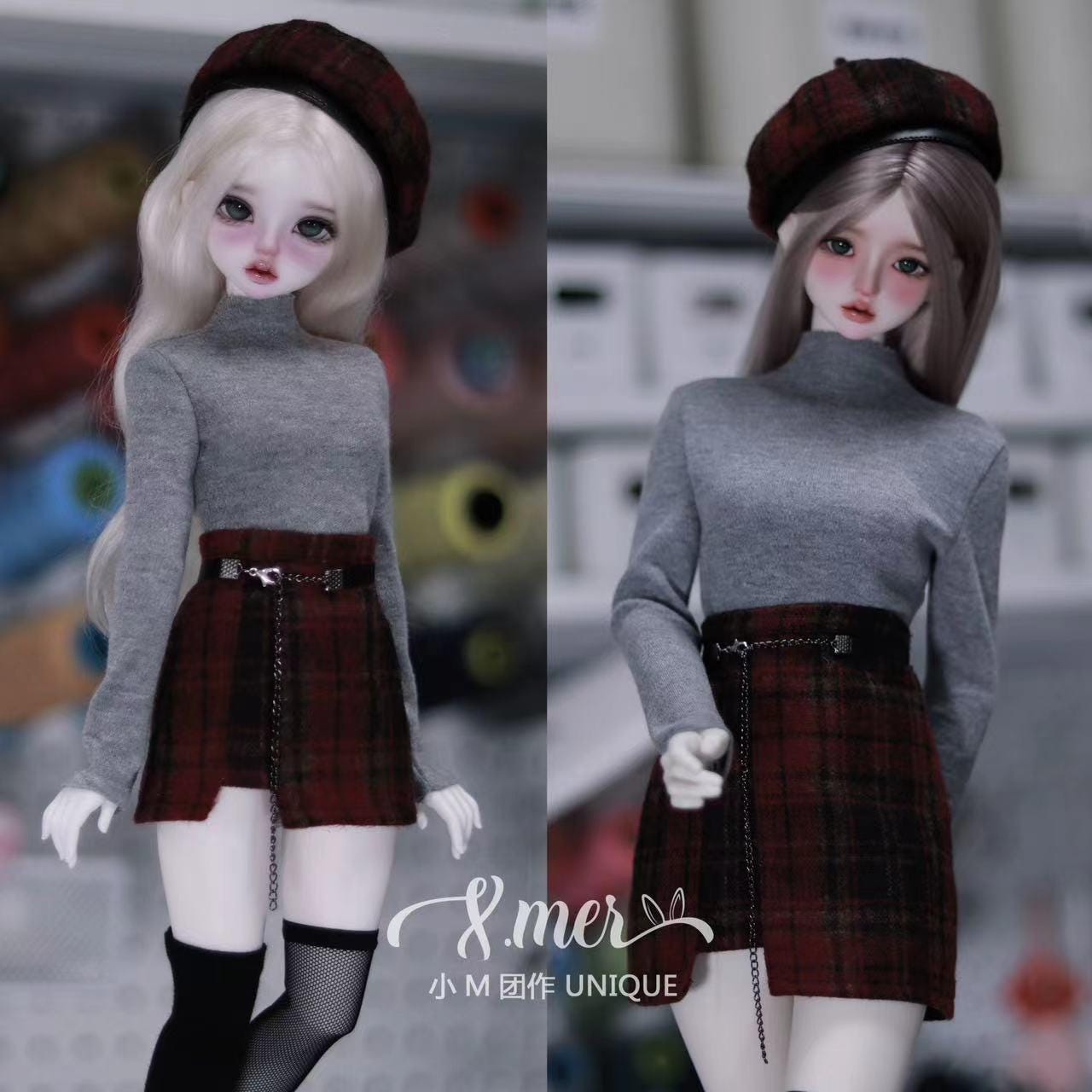 小Mer BJD 1/3 BJD DOLL Patterns Shirt dress hat set-Sister-no seam allowance included