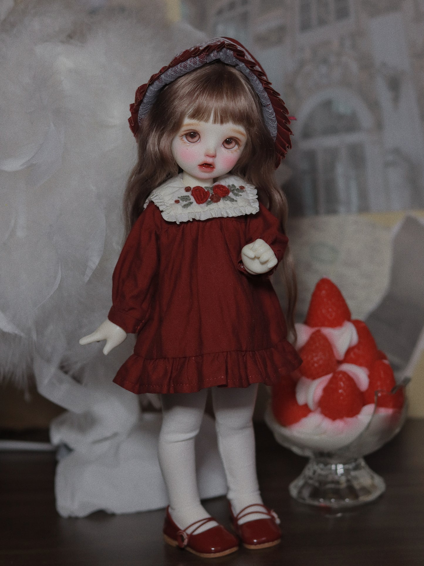阿吉 BJD 1/6 YoSD BJD DOLL cloth Patterns- Rosey -Digital Download