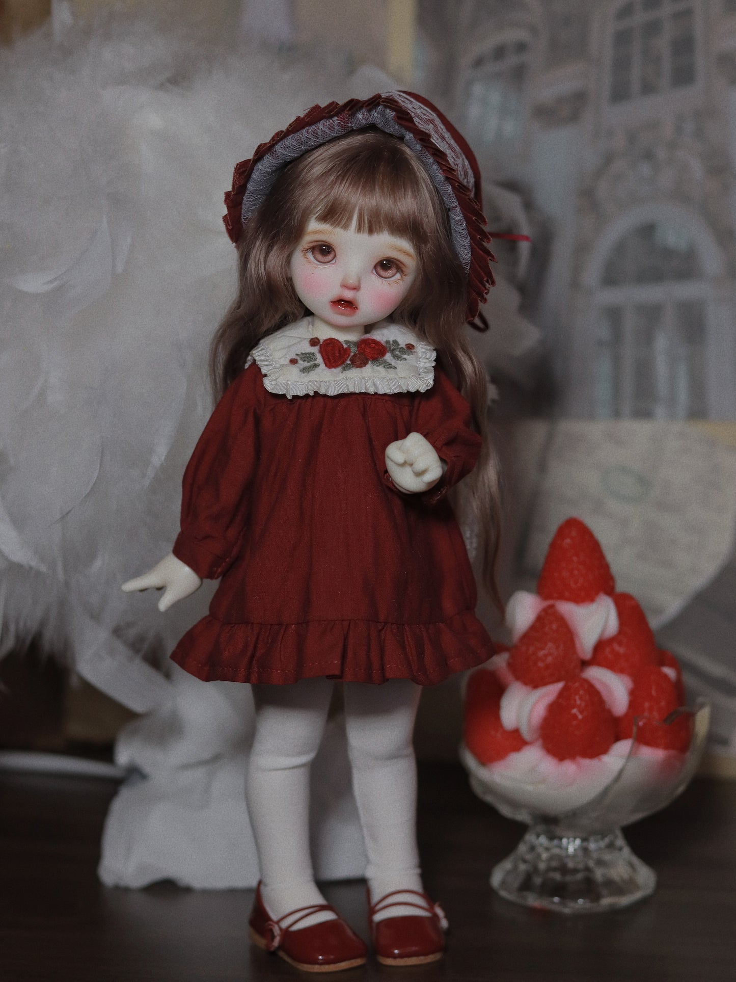 阿吉 BJD 1/6 YoSD BJD DOLL cloth Patterns- Rosey -Digital Download
