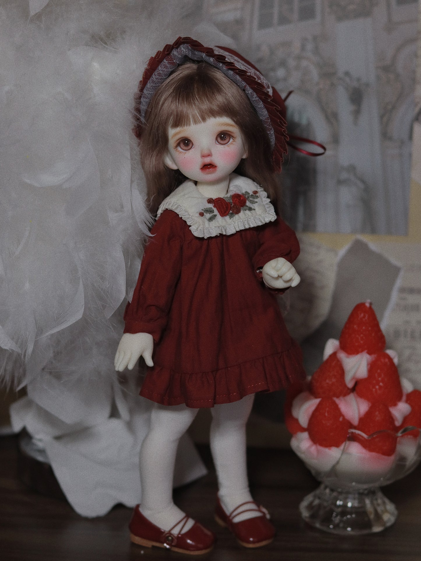 阿吉 BJD 1/6 YoSD BJD DOLL cloth Patterns- Rosey -Digital Download