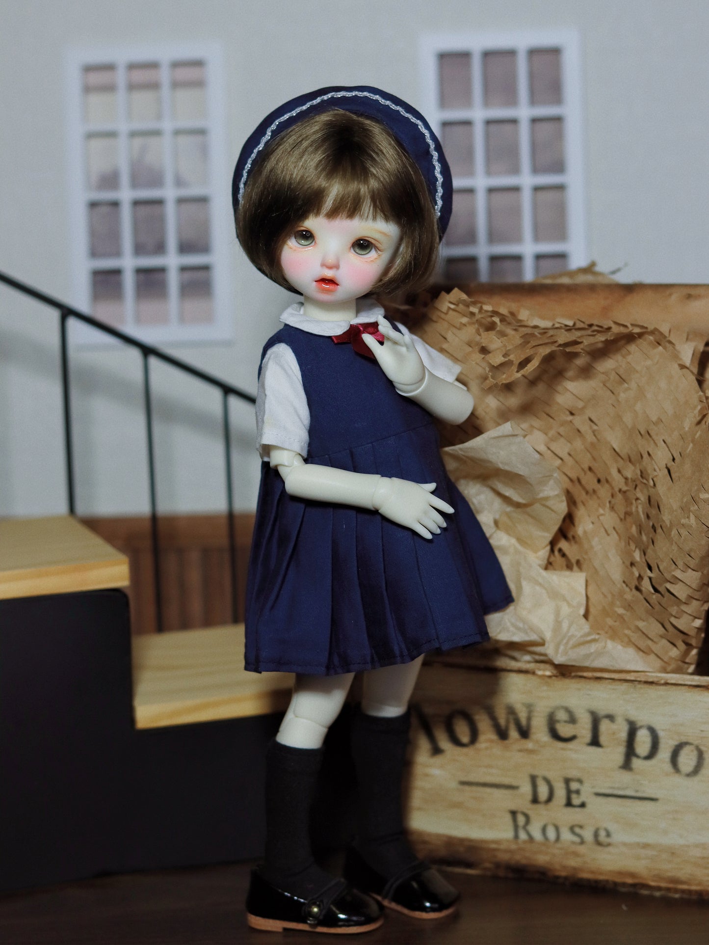 阿吉 BJD 1/6 YoSD BJD DOLL cloth Patterns- school day -Digital Download