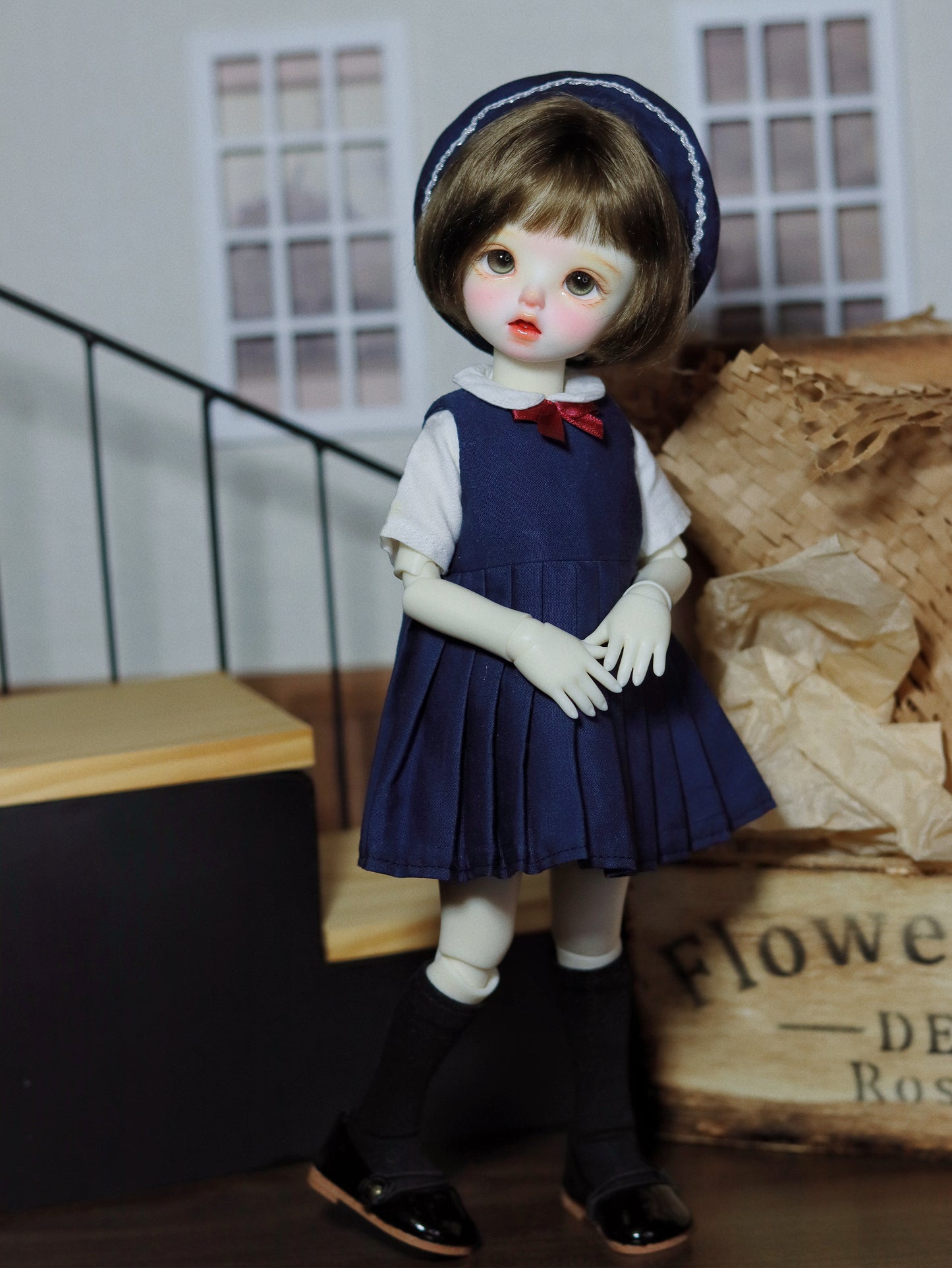 阿吉 BJD 1/6 YoSD BJD DOLL cloth Patterns- school day -Digital Download