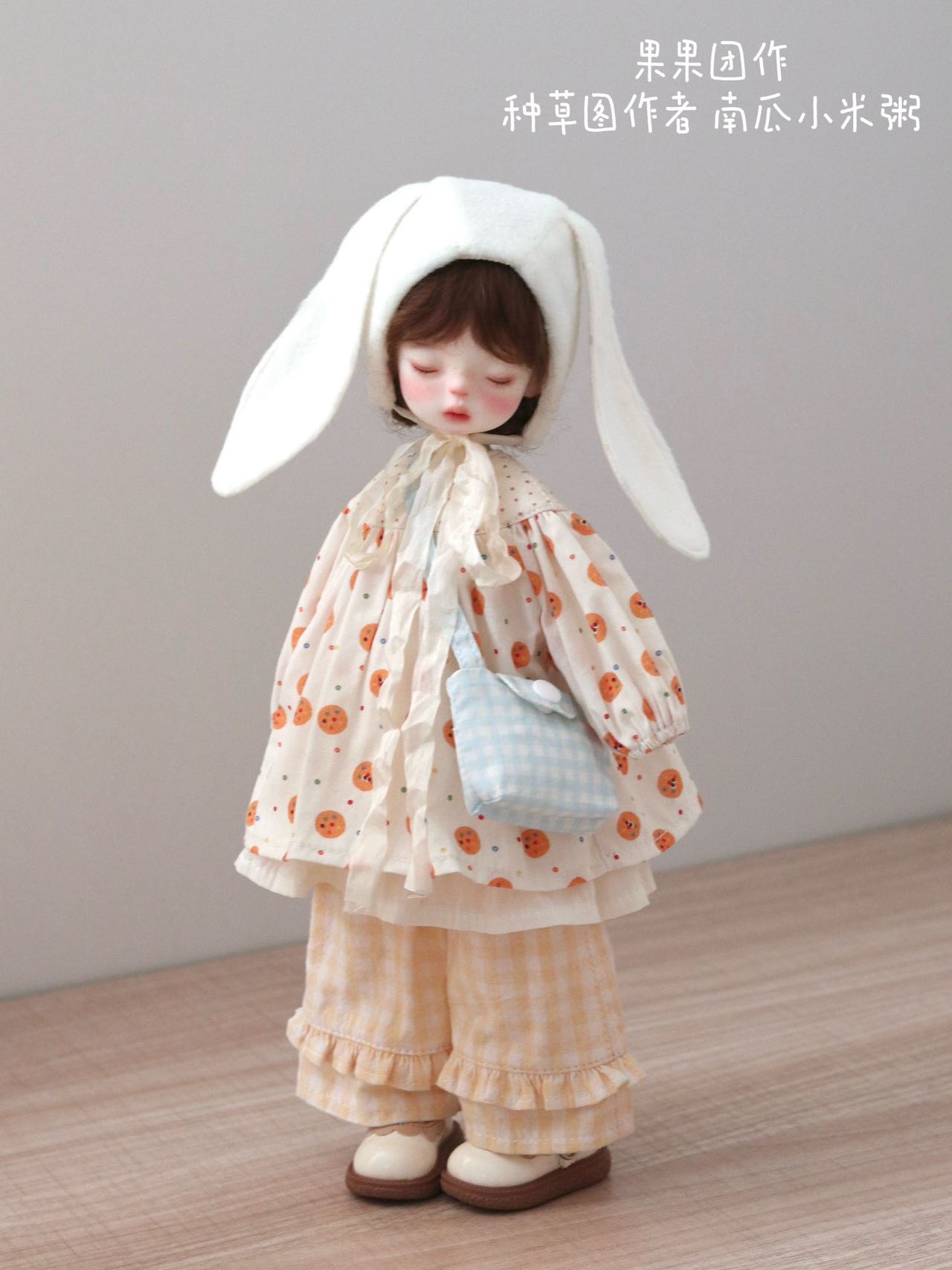 果果 1/6 BJD Doll Dress Pattern - Bunny- no seam allowance