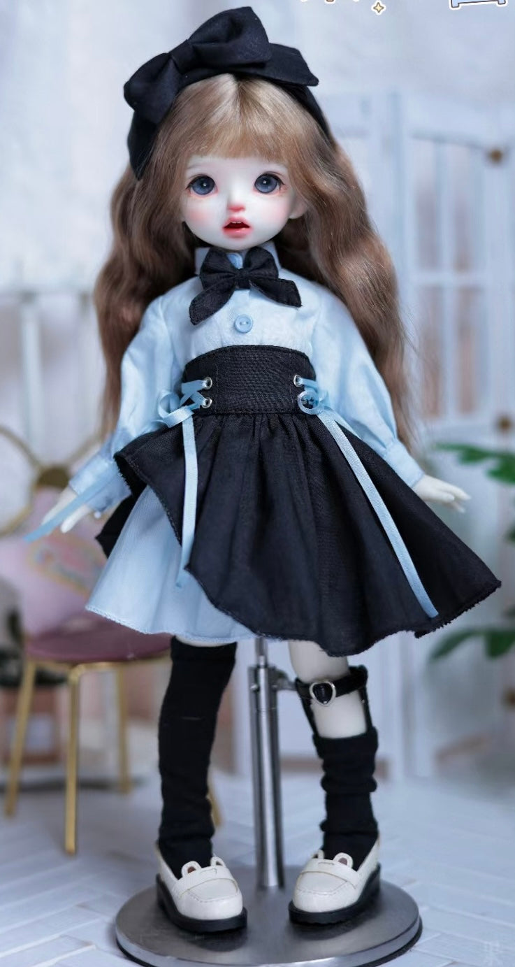 Patrón de vestido para muñeca BJD escala 1/6 - 25NO.5 con bolsa trasera - sin margen de costura