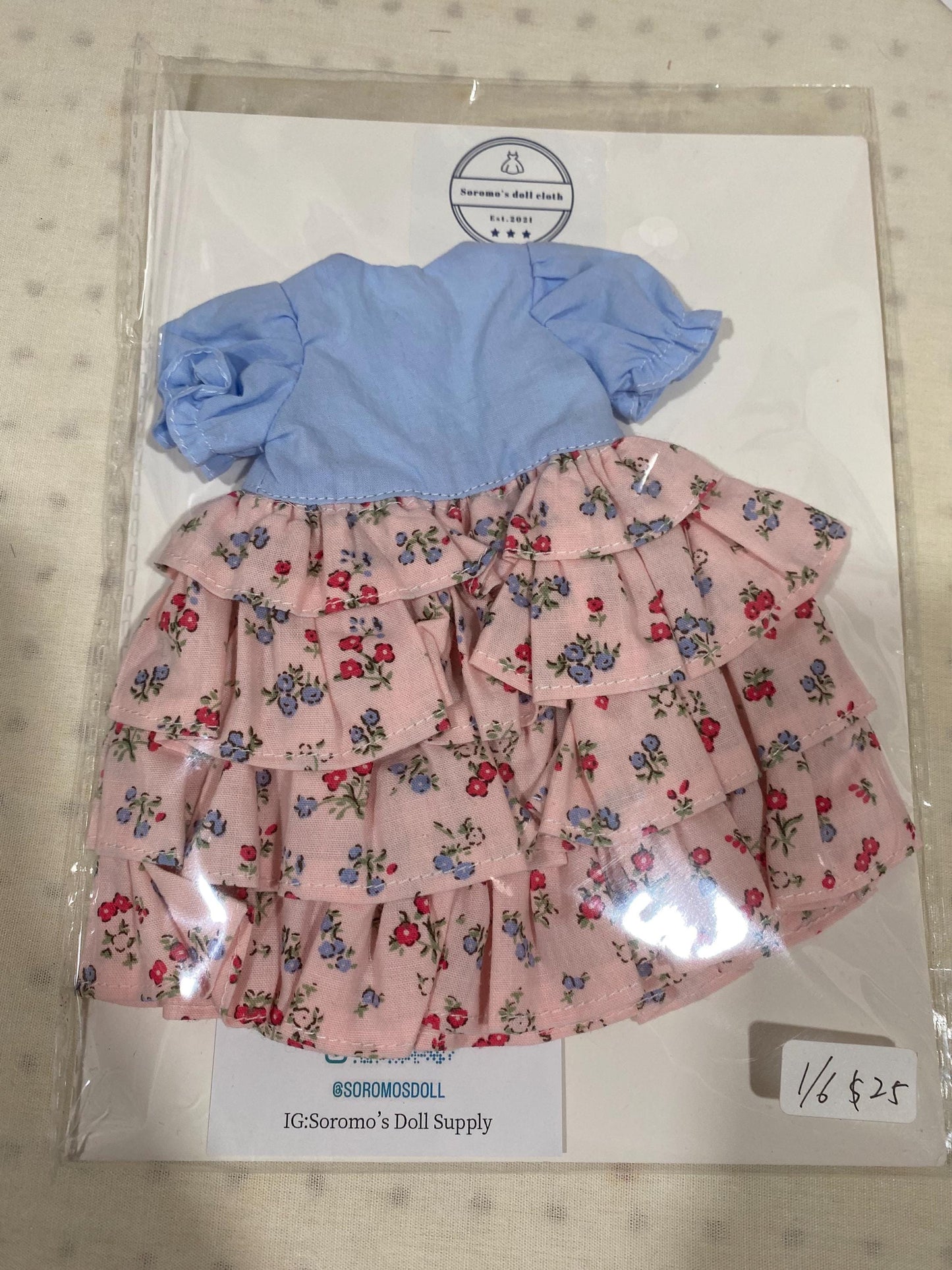1/6 BJD YOSD clothesd dress - layered cake dress