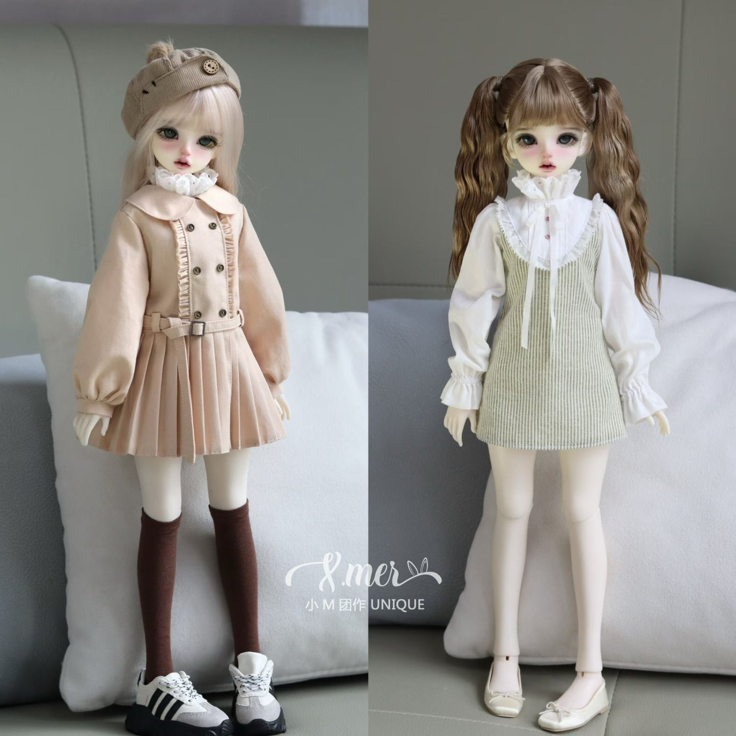 小Mer BJD 1/6 BJD DOLL Clothes Dress Patterns -Oliver Tea-no seam allowance included