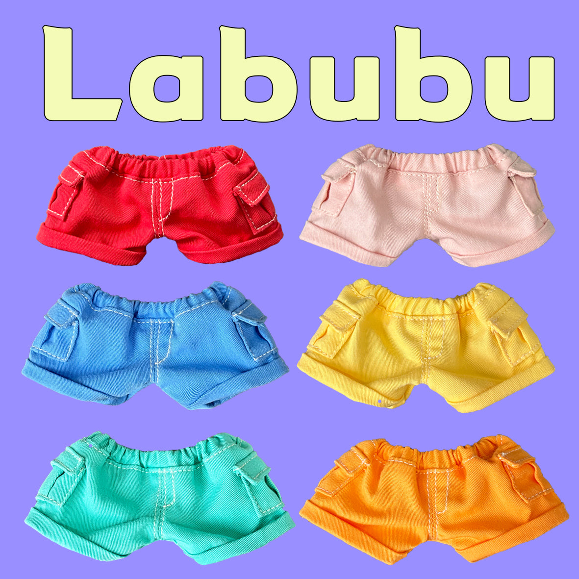 ¡Lea antes de comprar! Patrón de ropa para muñeca LABUBU Macaron: Patrón en inglés, sin margen de costura, videotutorial, sin reembolso.