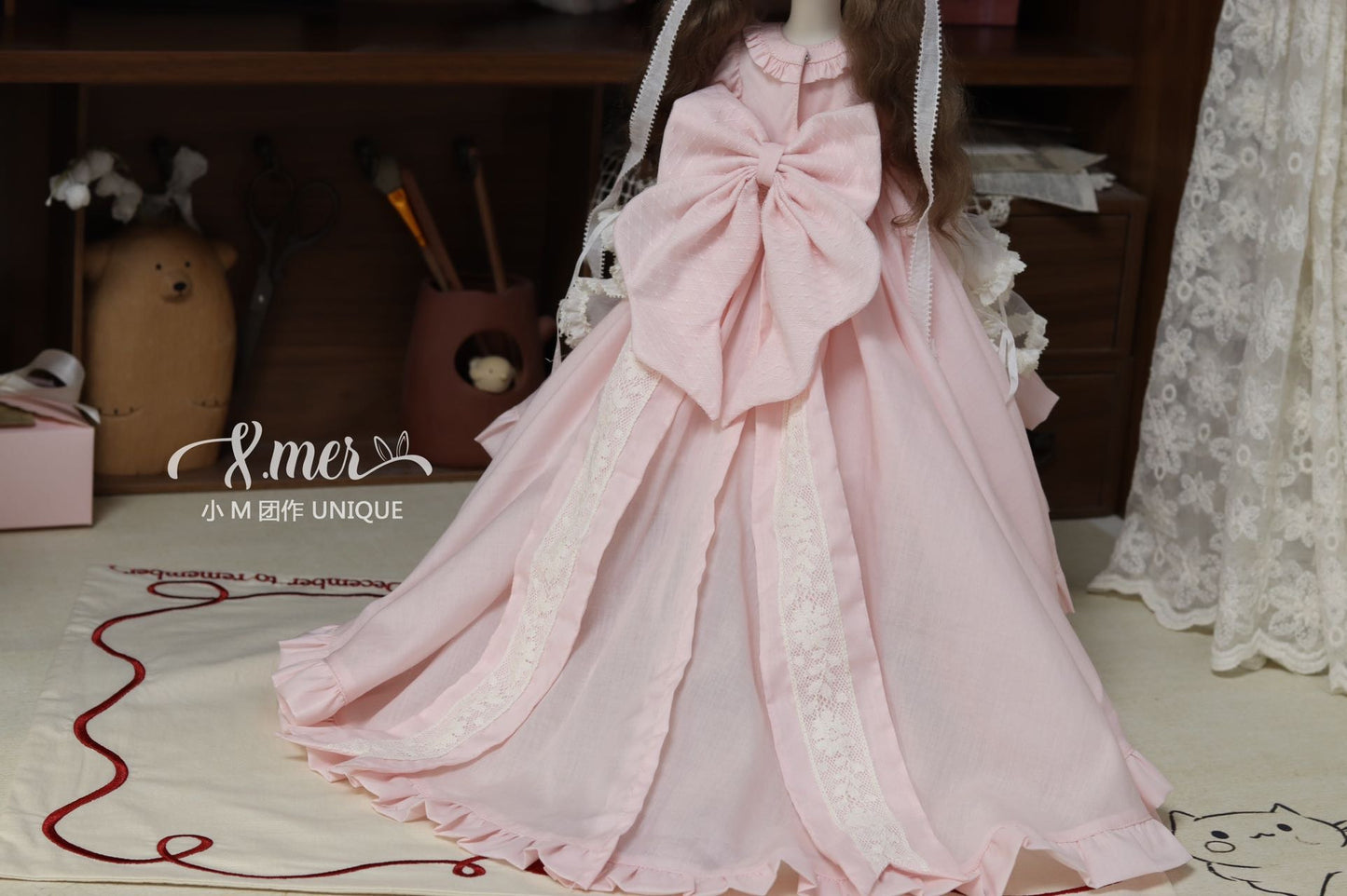 小Mer BJD 1/4 BJD DOLL Clothes Patterns Sleepy Rain (Note: 2 hour long tutorial, not for beginner) -Peaches-no seam allowance included