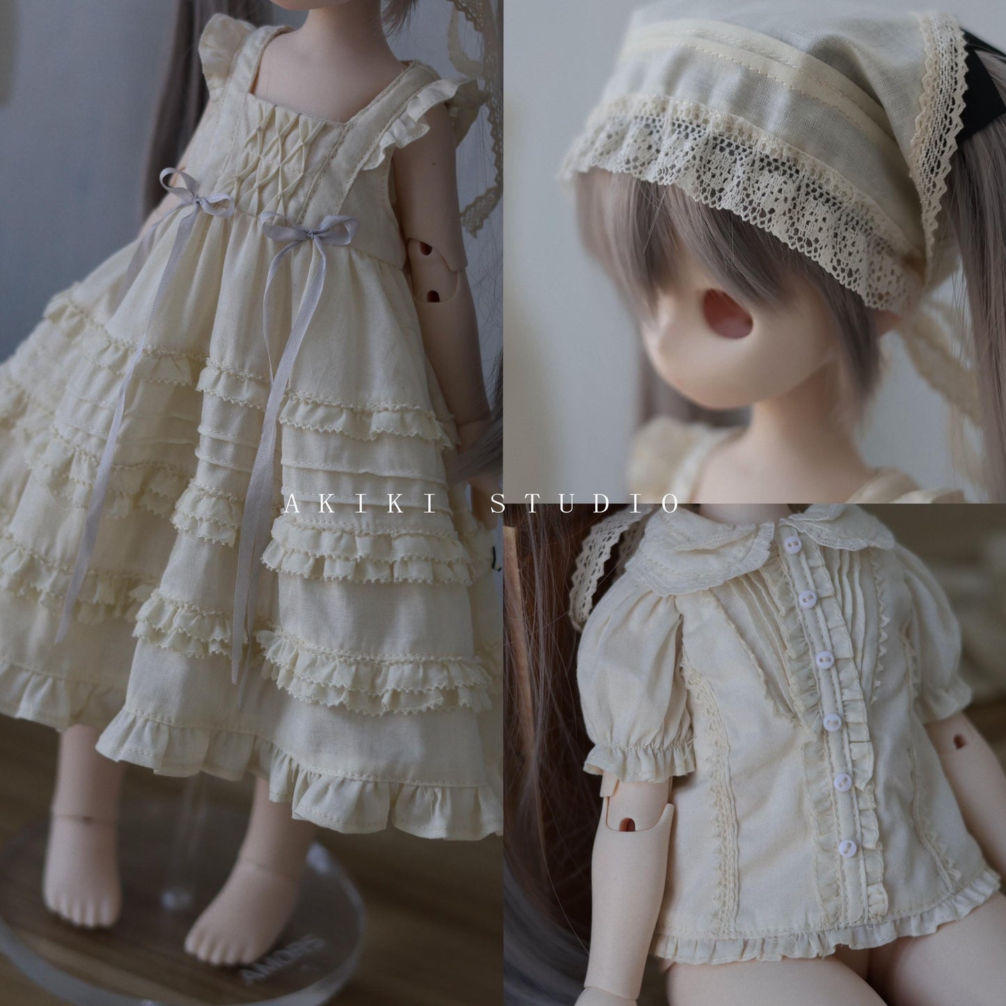 阿吉 BJD 1/4 BJD DOLL cloth Patterns Puff bear -Digital Download