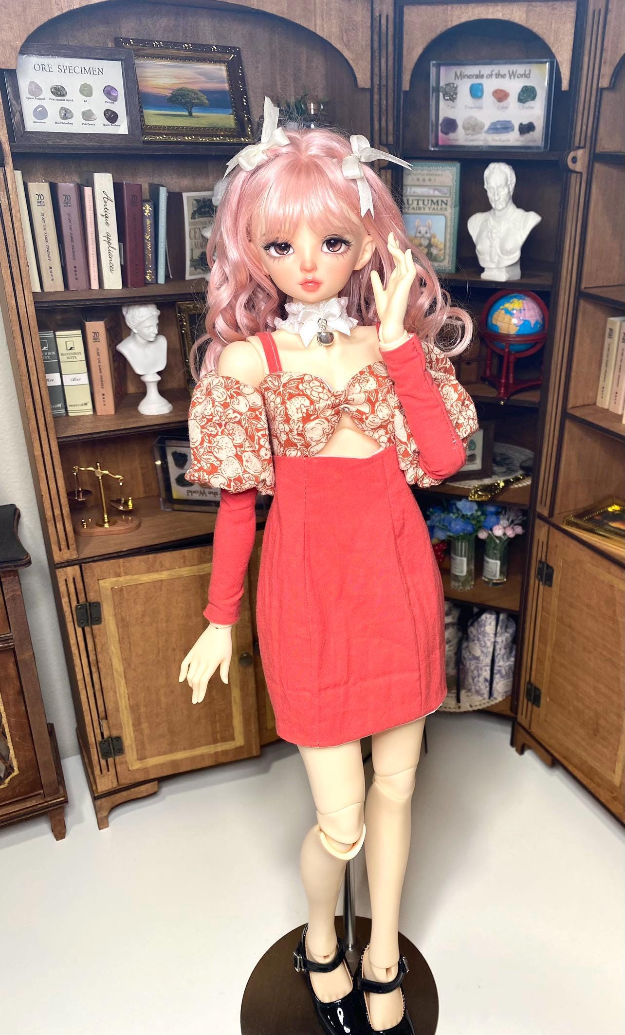阿彩 1/3 BJD Doll Dress Pattern - Spaghetti Strap Dress-Please read size chart before purchaseinclue 5mm seam allowance