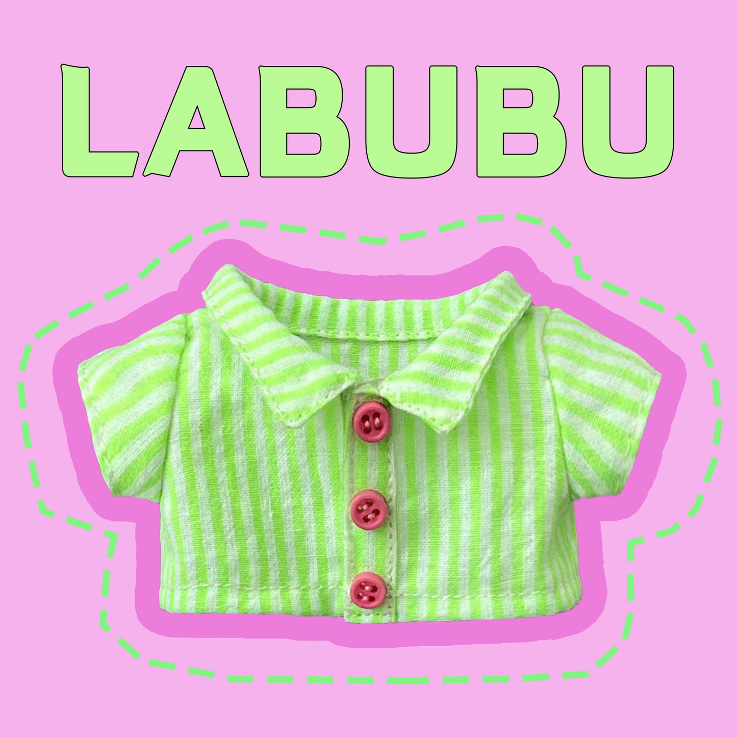 ¡Lea antes de comprar! Patrón de ropa para muñeca LABUBU Macaron: Patrón en inglés, sin margen de costura, videotutorial, sin reembolso.