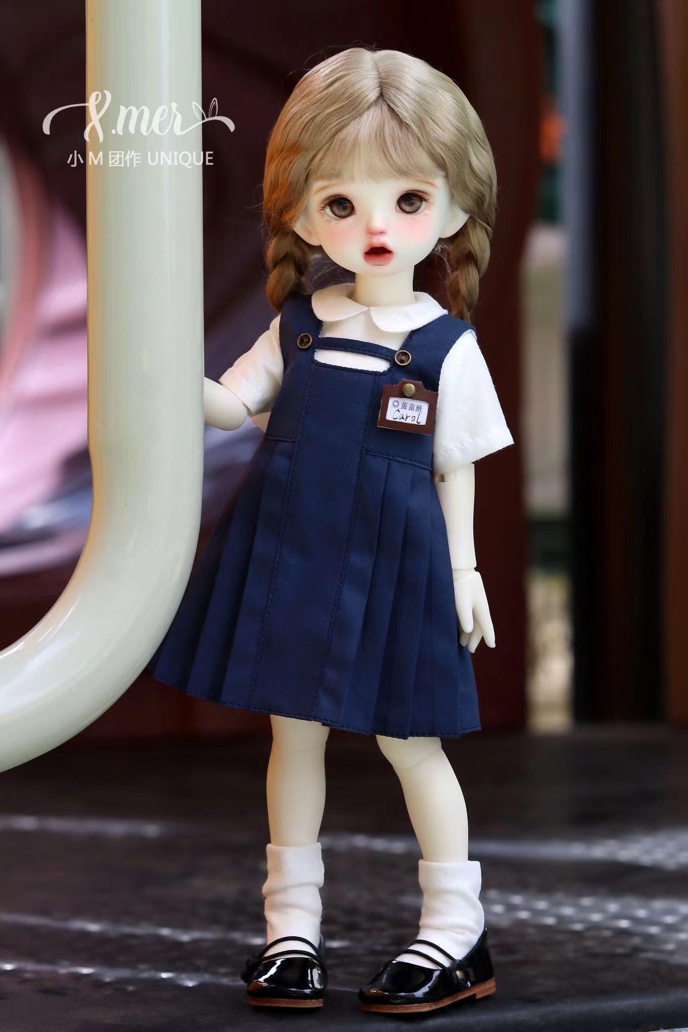 小Mer BJD 1/6 BJD DOLL Patterns Blueberry dress-no seam allowance included