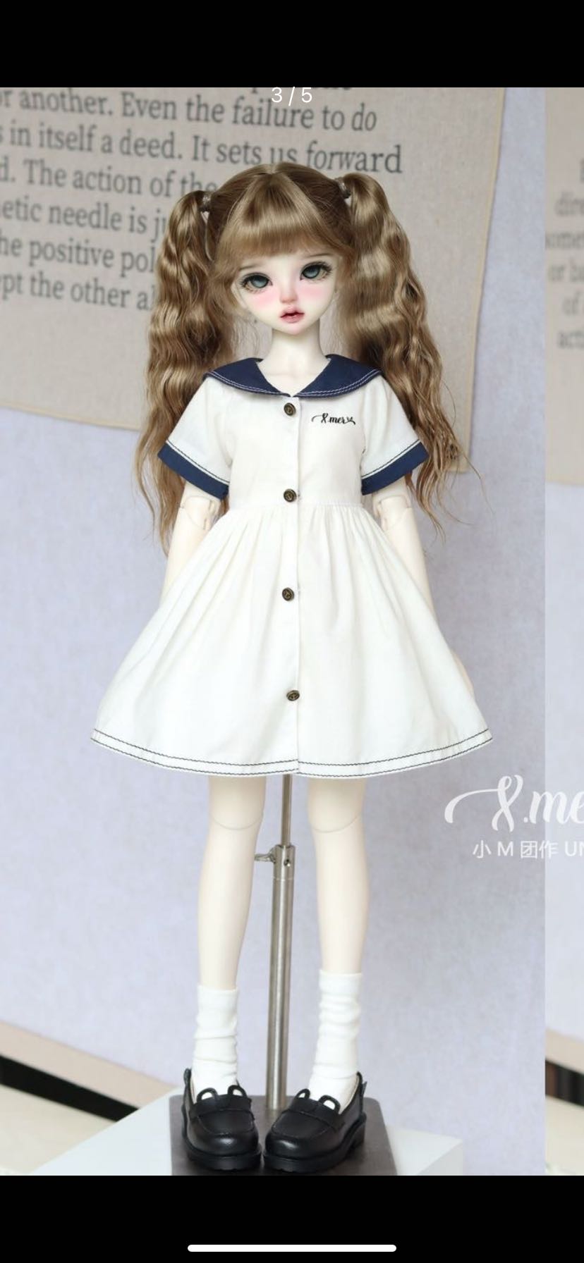 小Mer BJD 1/4 BJD DOLL Clothes Patterns -Sailor Bunny no seam allowance included