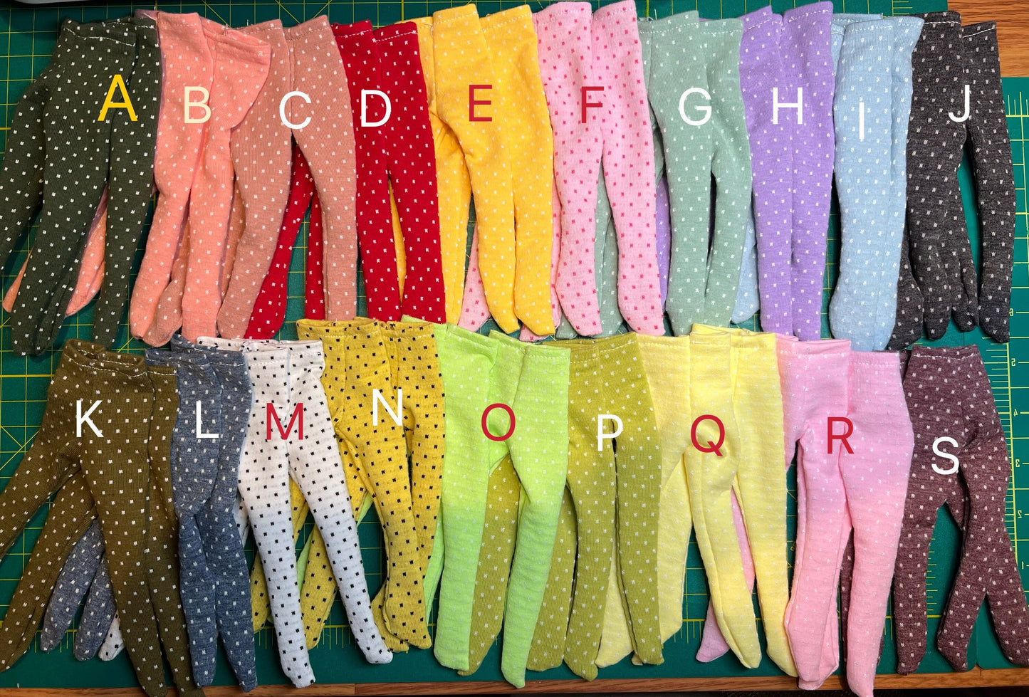 Leggings multicolores para BJD YOSD a escala 1/6
