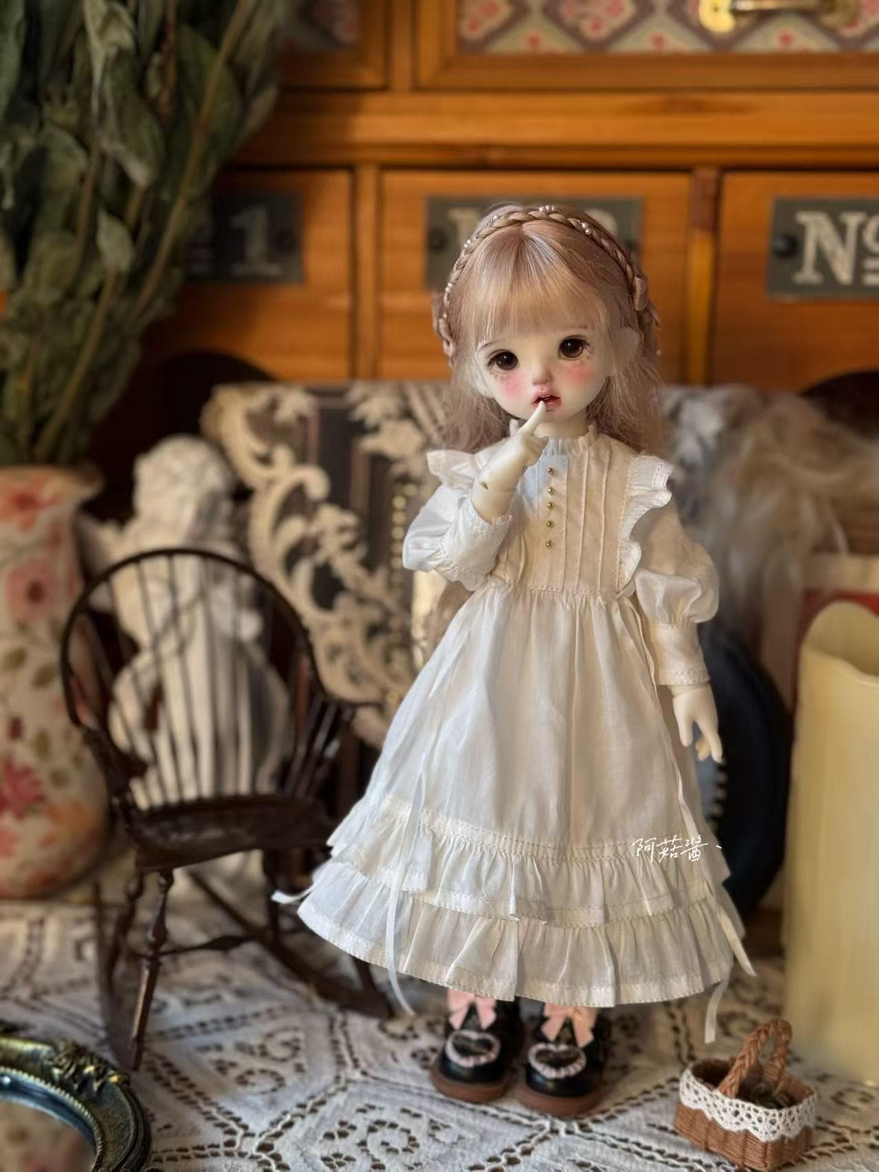 阿彩 1/4 BJD Doll Dress Pattern - Victoria Vintage Dress-include 5mm seam allowance