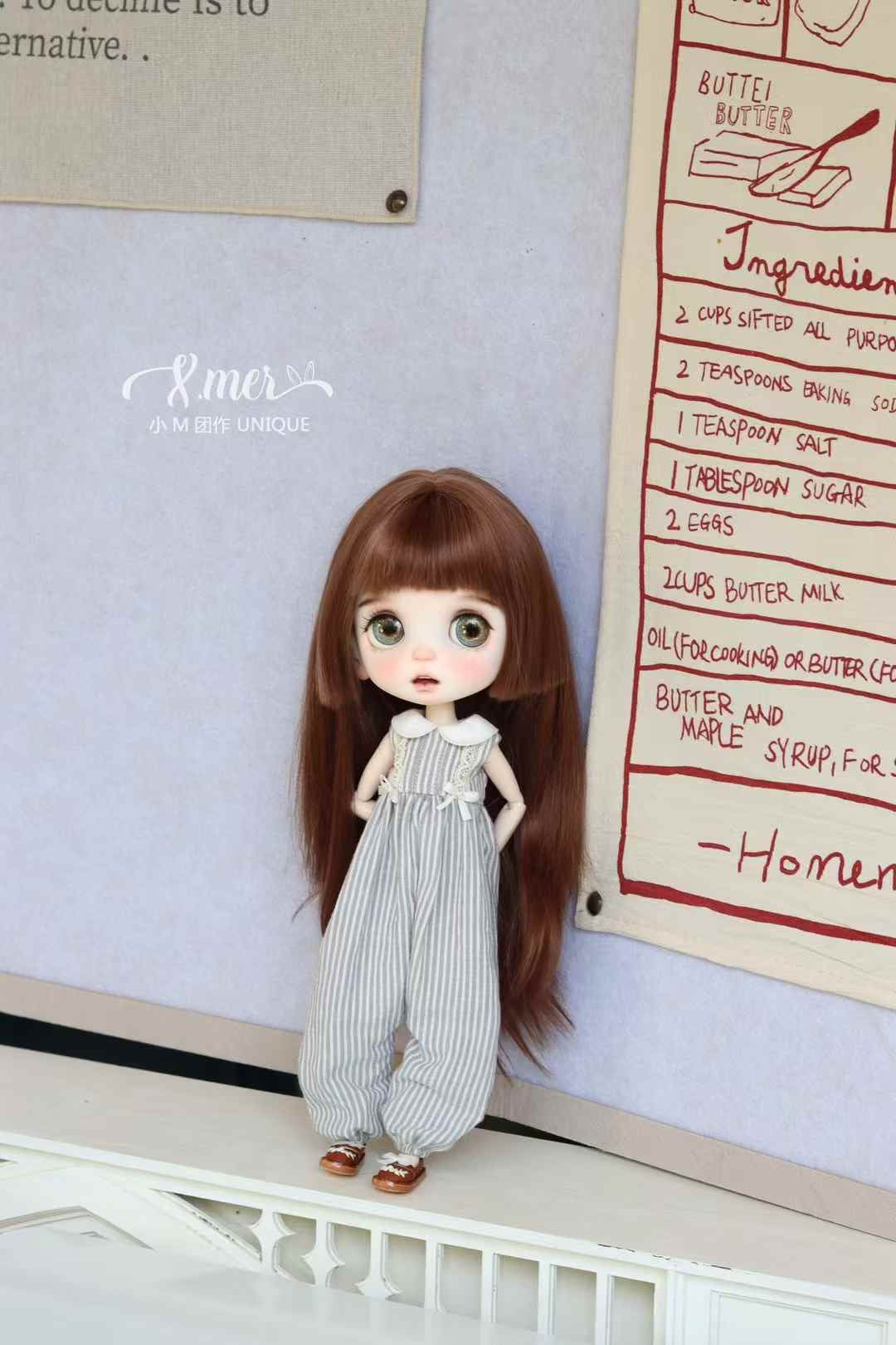 小Mer Blythe Doll Clothes Patterns - Flower Bubble-no seam allowance included