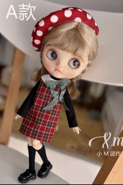 小Mer Blythe OB 24 DOLL Patterns - Sweet Heart Style A-no seam allowance included