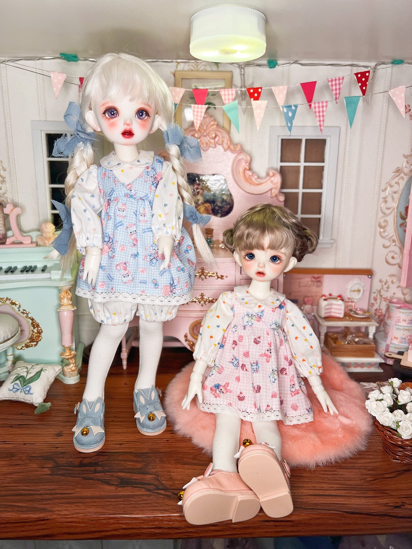 Bjd 1/6 YOSD dress jumpsuit and legging set