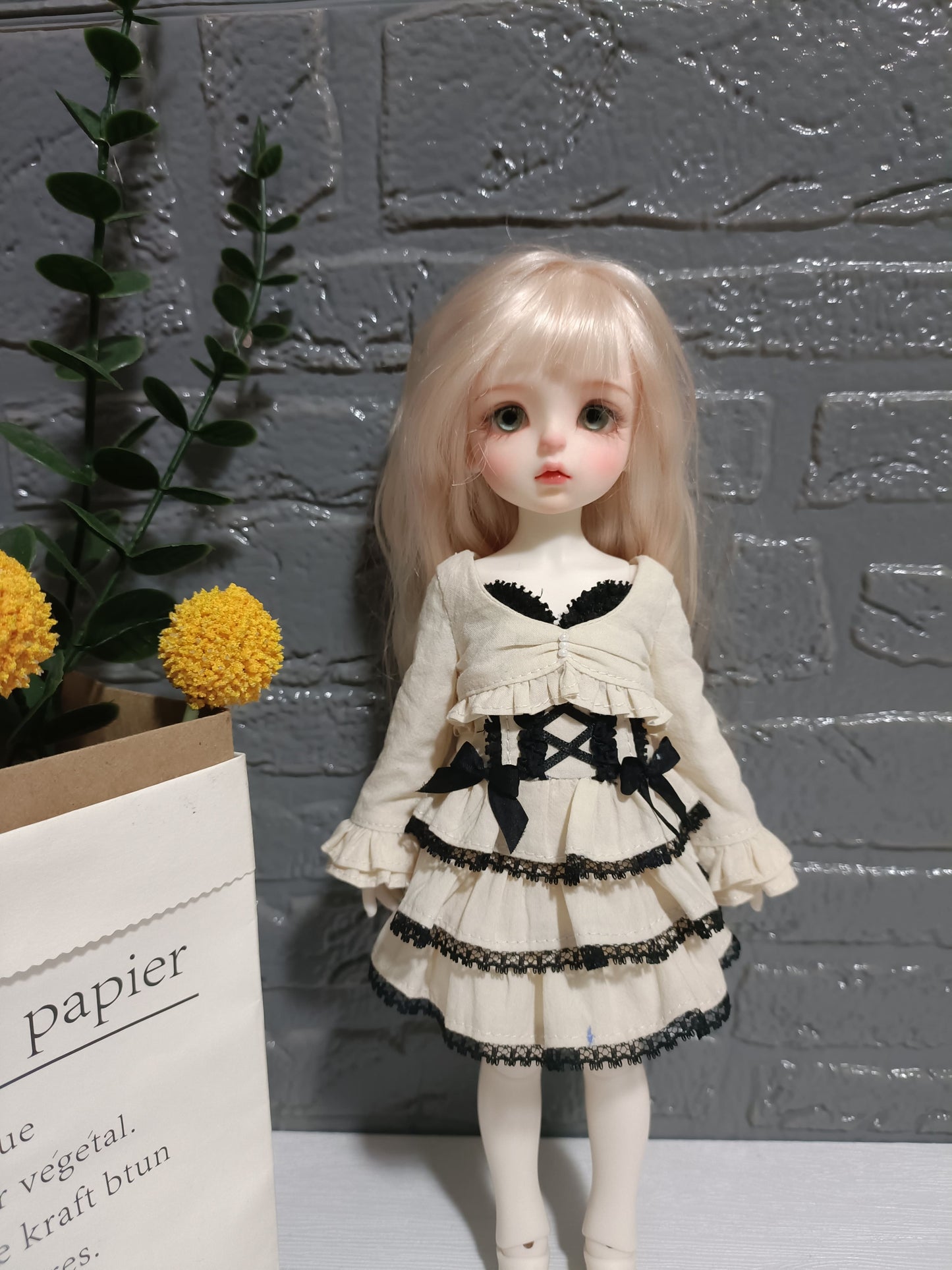 阿彩 1/4 BJD Doll Dress Pattern - Layered dress-include 5mm seam allowance