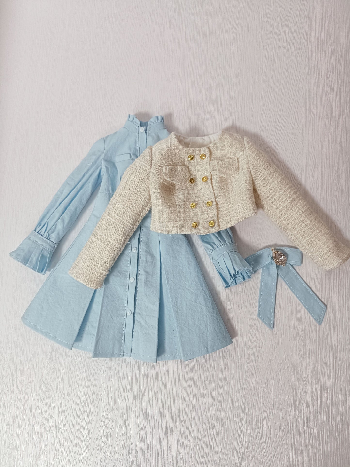 阿彩 1/4 BJD Doll Dress Pattern - Blue Lolita Dress-include 5mm seam allowance