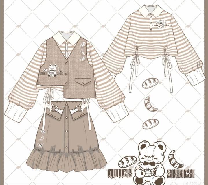 Patrón de vestido para muñeca Blythe - Rosa noche (incluye margen de costura de 5 mm)