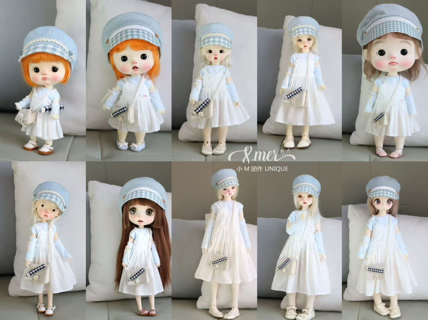 小Mer OB11 Doll Patterns - Minty Tea-no seam allowance included