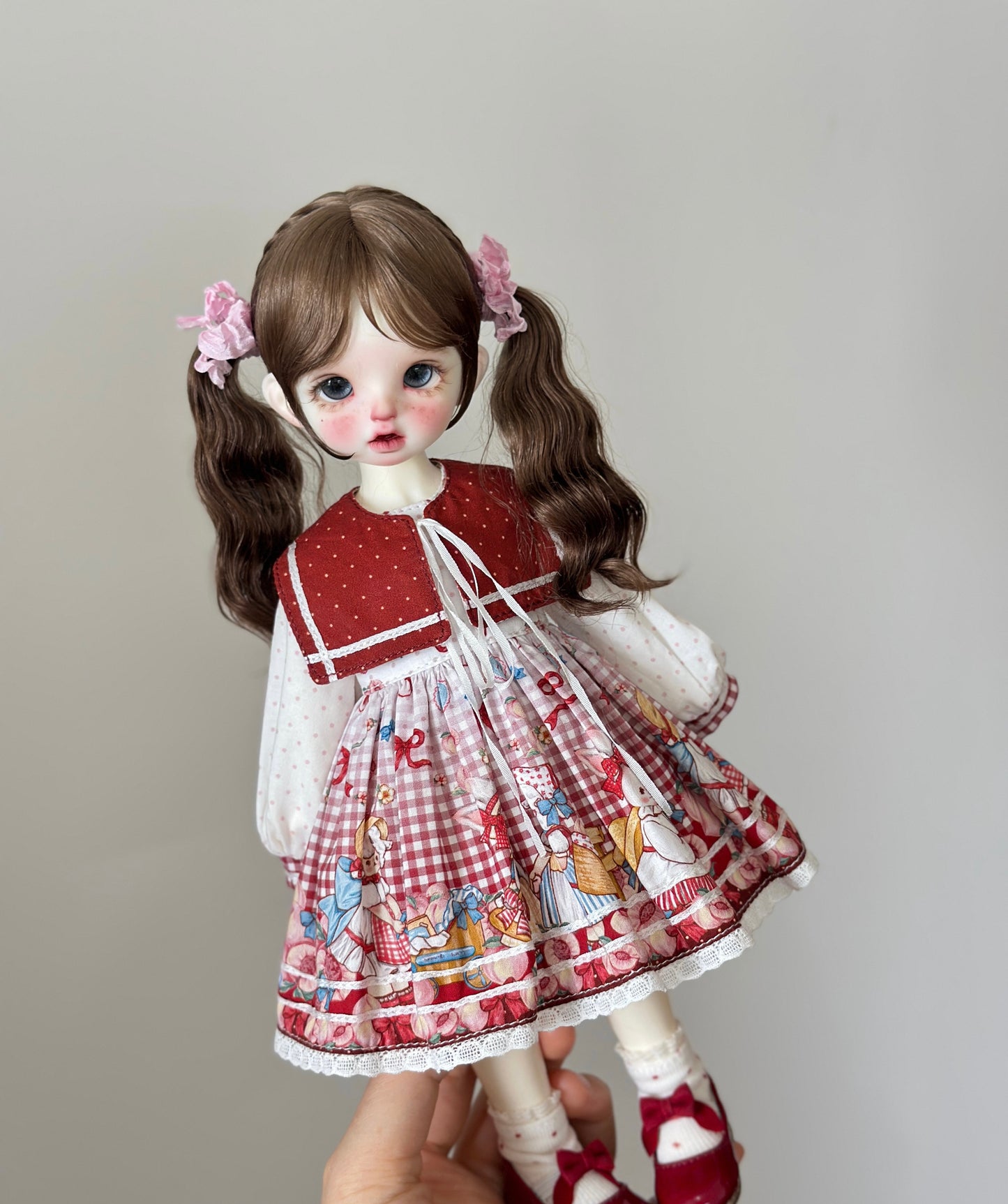 果果 1/6 BJD Doll Dress Pattern - Navy Dress set- with seam allowance