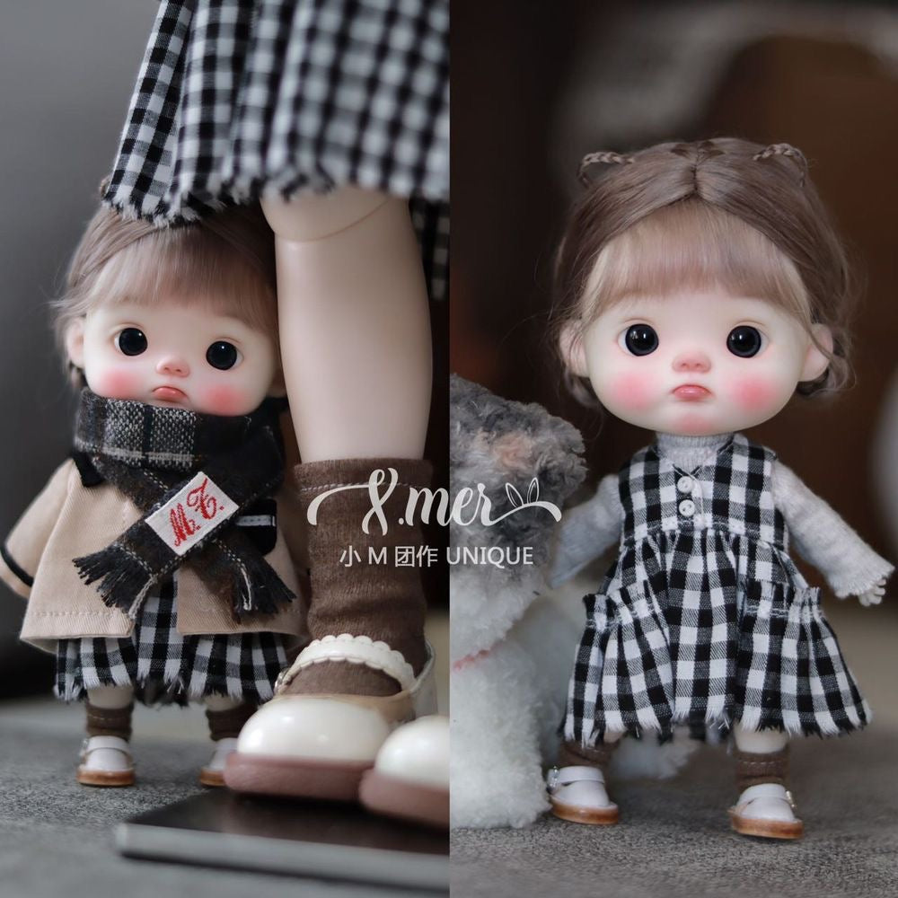 小Mer OB11 Doll Patterns Jacket Dress and base shirt set -Hazel--no seam allowance included