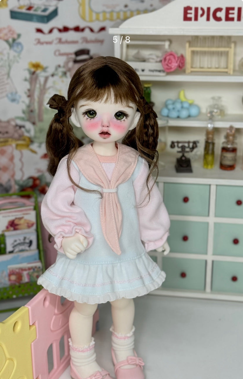 果果 1/6 BJD Doll Dress Pattern - Dress and fake collar set- seam allowance include