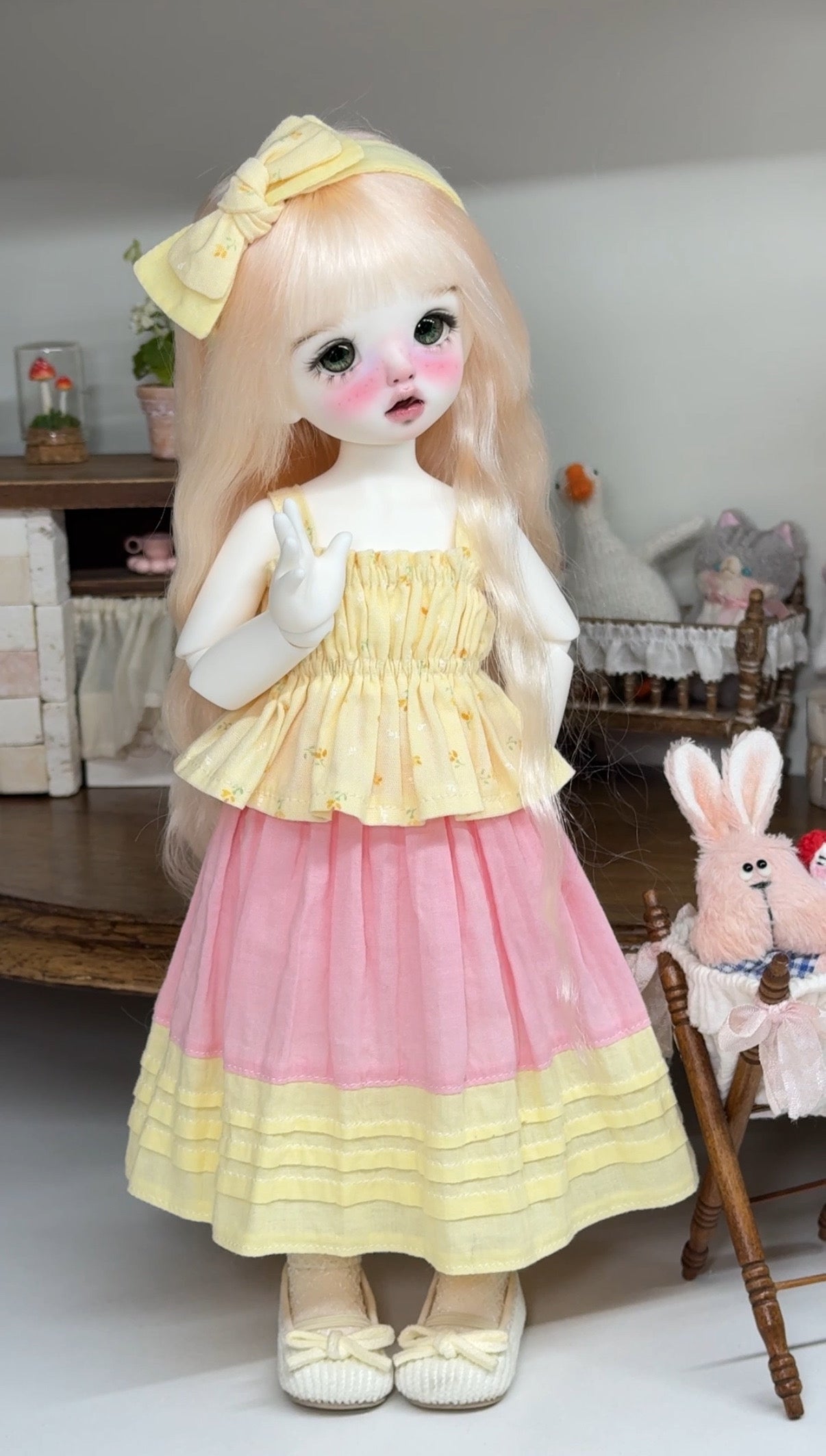 果果 1/4 KUMAKO BJD Doll Dress Pattern - strap top and dress set- include seam allowance