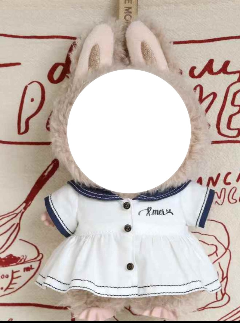 Fantasy Monster Doll 15.5–17cm Sailor Bunny Outfit Pattern – PDF + Video Tutorial | Macaron Style