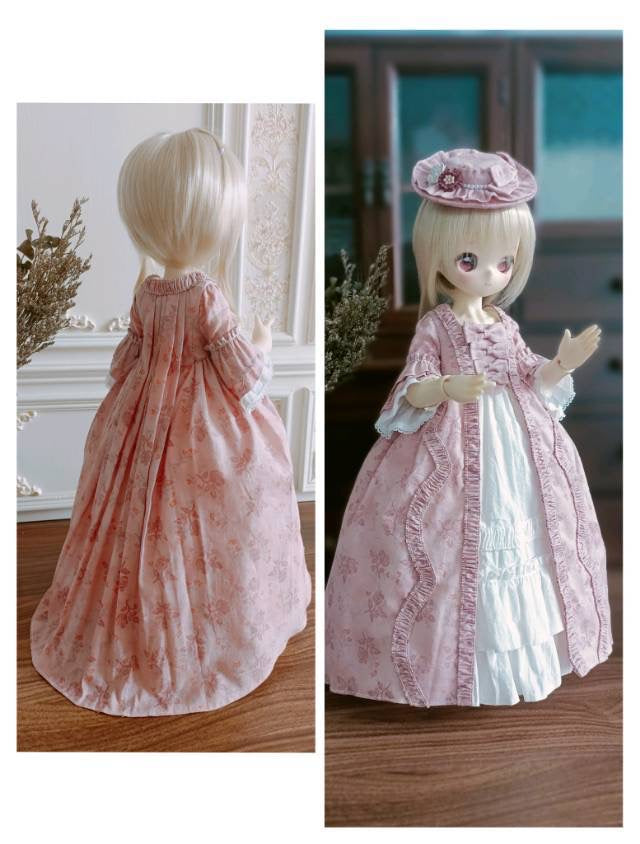 阿彩 1/6 BJD YOSD Doll Dress Pattern - Rococo-include 5mm seam allowance