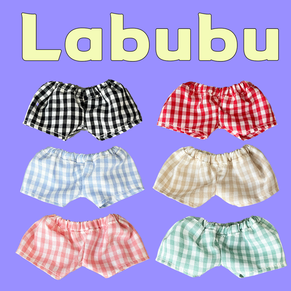 ¡Lea antes de comprar! Patrón de ropa para muñeca LABUBU Macaron: Patrón en inglés, sin margen de costura, videotutorial, sin reembolso.