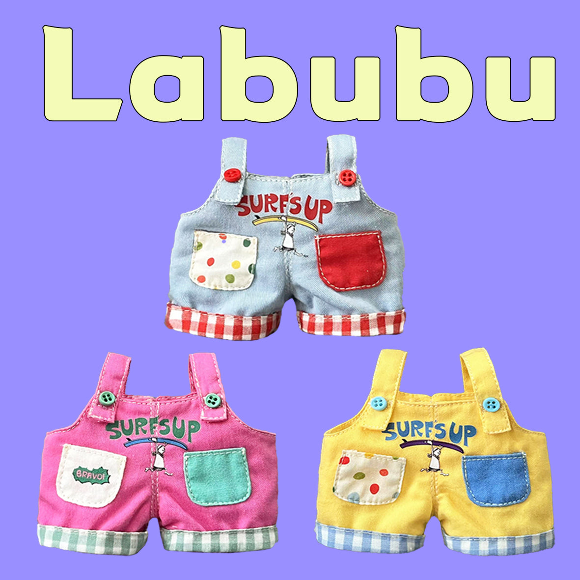 ¡Lea antes de comprar! Patrón de ropa para muñeca LABUBU Macaron: Patrón en inglés, sin margen de costura, videotutorial, sin reembolso.