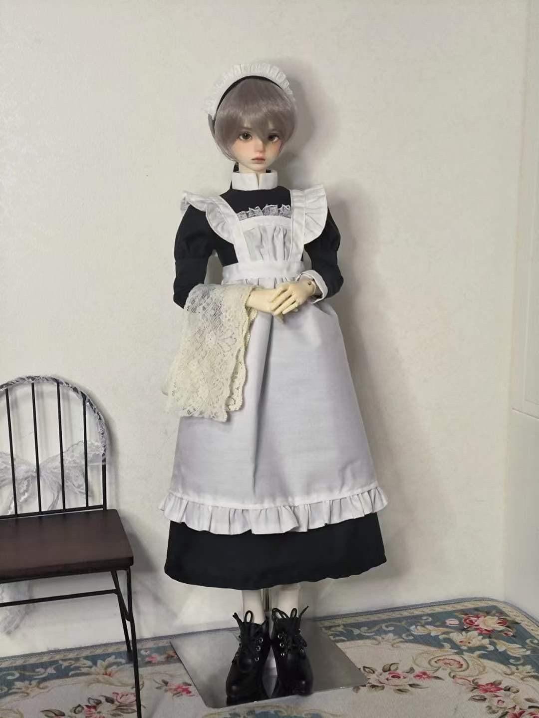 阿吉 BJD 1/4 DOLL Cloth Patterns Dress- Maid Dress afternoon tea time