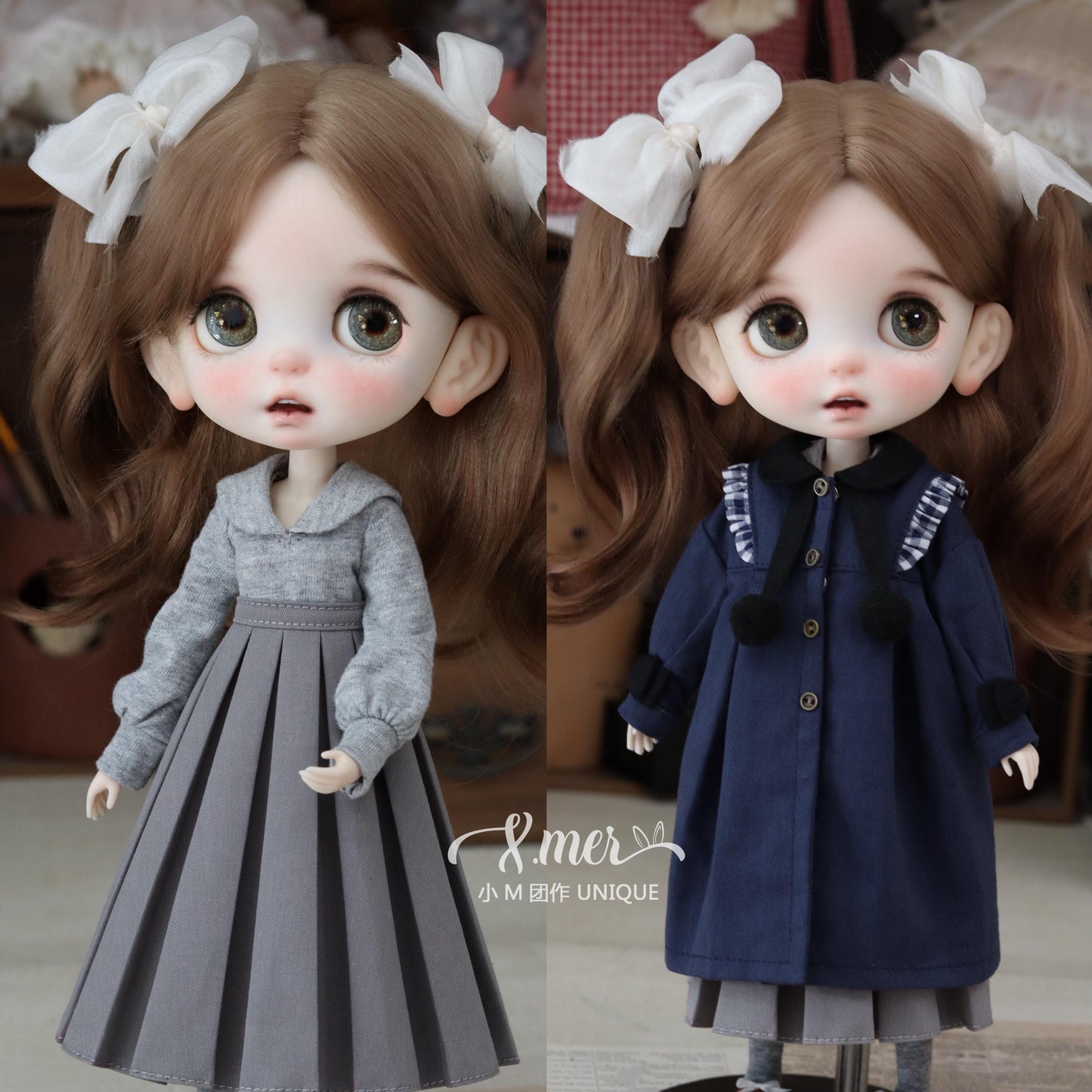 小Mer Blythe OB 24 DOLL Patterns Coat Jacket- Little Rose-no seam allowance included