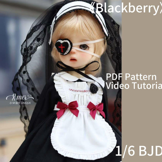 小Mer BJD 1/6 BJD DOLL Patterns Blackberry-no seam allowance included