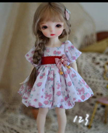 結果 1/6 BJD ドールドレスパターン - バブルスカート - 縫い代なし