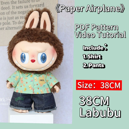 LABUBU shirts and pants Pattern – PDF + Video | Fits 38CM