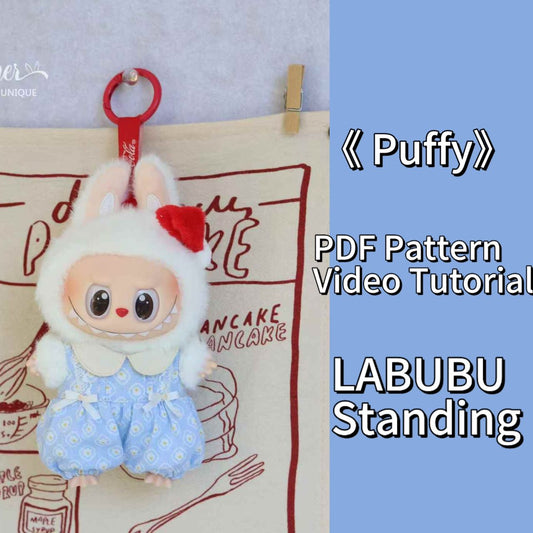¡Lea antes de comprar! Patrón de ropa para muñeca LABUBU Macaron: Patrón en inglés, sin margen de costura, videotutorial, sin reembolso.