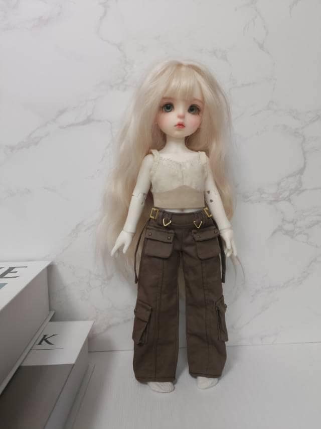 阿彩 1/4 BJD Doll Dress Pattern - Cargopants, skirt, hat, outerwear and spaghetti strap-inclue 5mm seam allowance
