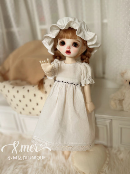 小Mer 1/4 KUMAKO BJD Doll Dress Pattern - Creamy Puff- no seam allowance included
