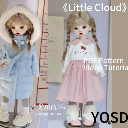 小Mer BJD 1/6 BJD DOLL Patterns Little Cloud-no seam allowance included