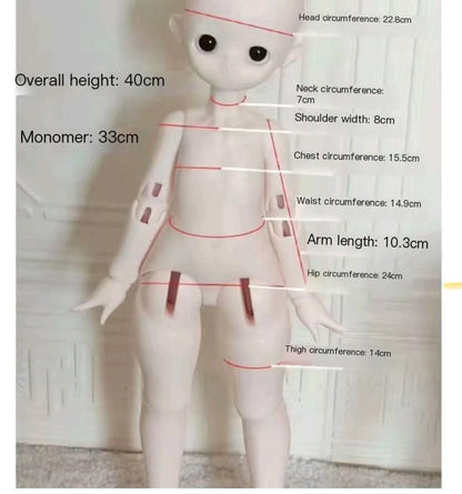 阿彩 1/4 KUMAKO BJD ドール用ドレスパターン - Victoria Vintage Dressinclue 5mm 縫い代