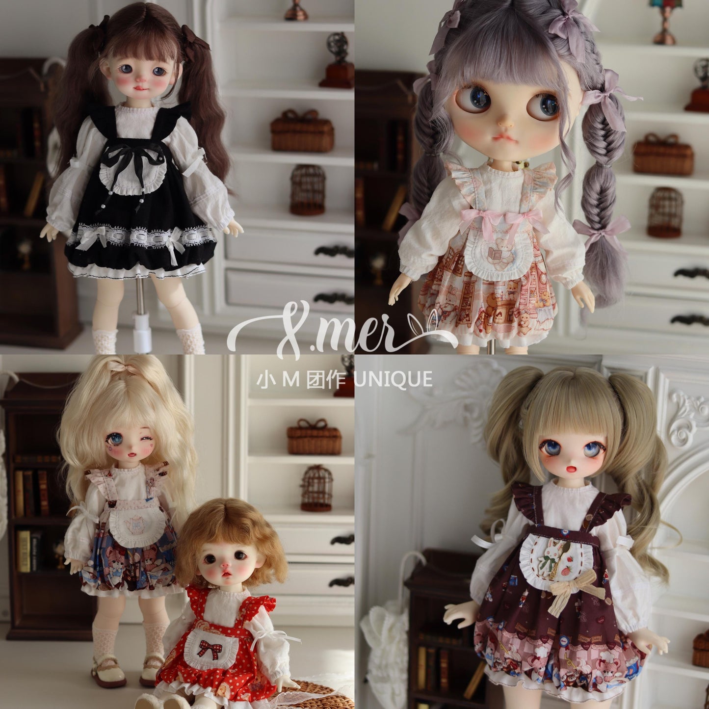 小Mer Blythe Doll Dress Pattern - Soft-no seam allowance included